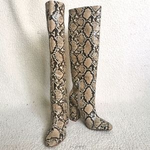 Kneehigh Snakeskin ZARA Boots